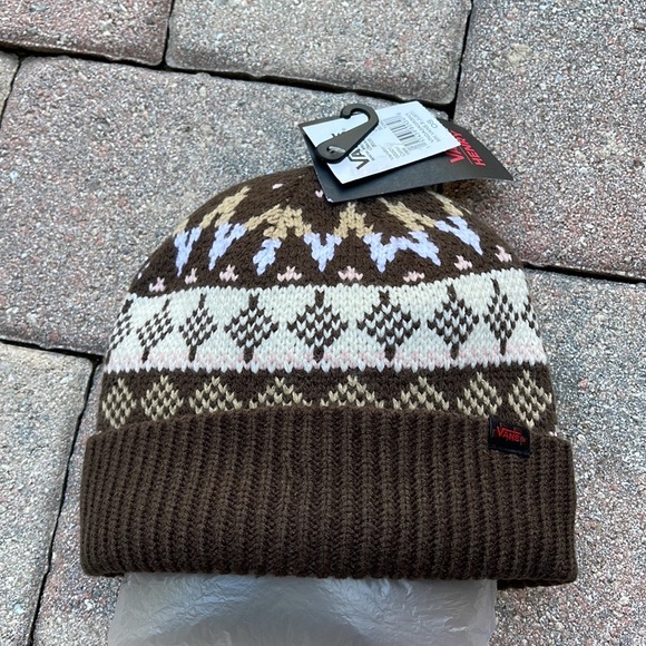 Vans VANS Jucti Brown Ornament Beanie Skateboarding Hat Women Men - Picture 12 of 16